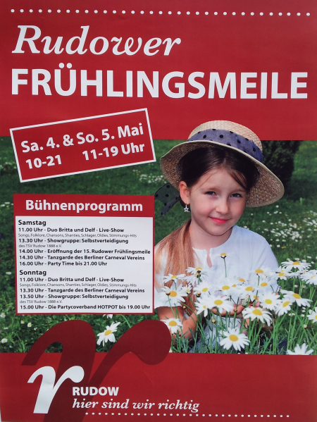 Rudower Frühlingsmeile 2013 - Plakat - mit Britta+Delf